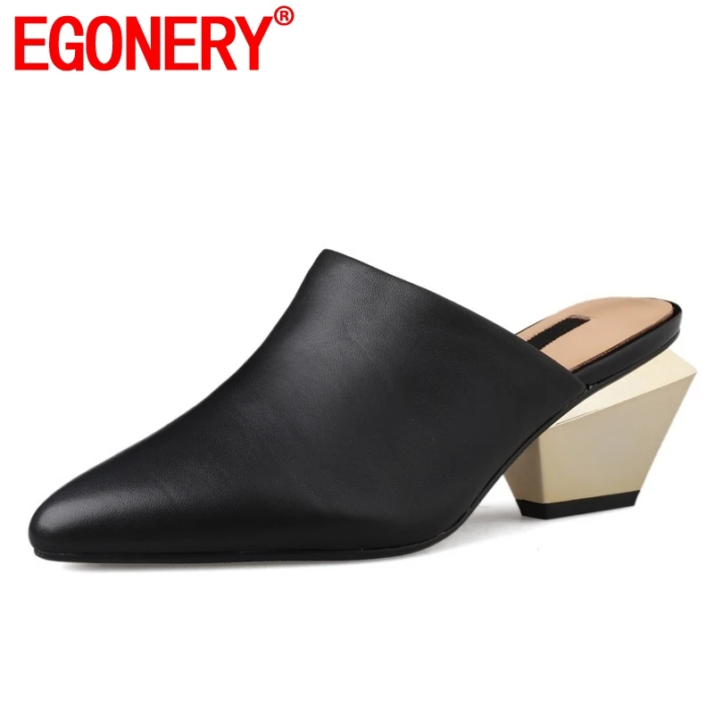 EGONERY shoes woman summer new fashion sexy high quality genuine leather woman slippers outside high square heel ladies shoes
EGONERY shoes woman summer new fashion sexy high quality genuine leather woman slippers outside high square heel ladies shoes