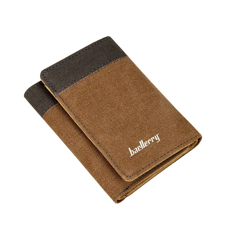 baellerry brand canvas with leather Men's wallet three fold student purse card holder for man
baellerry brand canvas with leather Men's wallet three fold student purse card holder for man