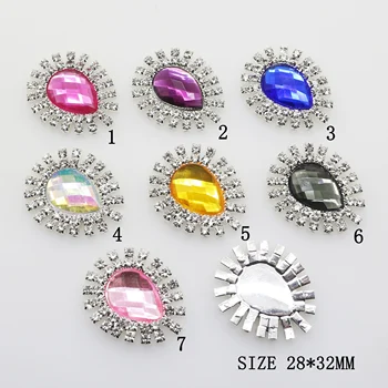 New 10pcs/lot 28*32mm Rhinestone Buckle Water droplets Jewelry fittings Craft Decoration Accessories
New 10pcs/lot 28*32mm Rhinestone Buckle Water droplets Jewelry fittings Craft Decoration Accessories