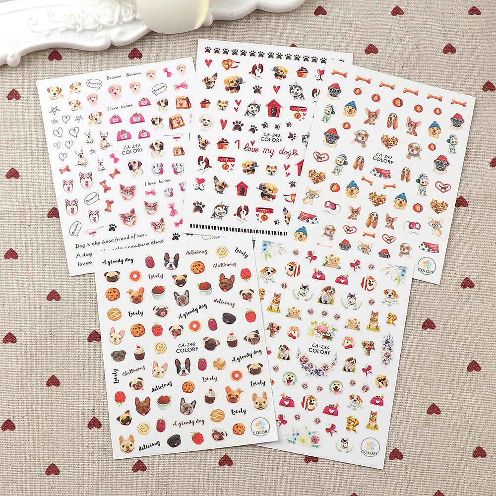 1Pc Ultra-thin 3D Nail Art Sticker Colorful Lovely Dog Adhesive Sticker 3D Manicure Sticker Nail Art Decor Wraps
1Pc Ultra-thin 3D Nail Art Sticker Colorful Lovely Dog Adhesive Sticker 3D Manicure Sticker Nail Art Decor Wraps