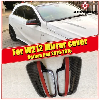 E class W212 Wing Door Mirror Cover Carbon fiber With Red Strip 2 pcs Fits For Mercedes Benz E63AMG look 1:1 Replacement 2010-15
E class W212 Wing Door Mirror Cover Carbon fiber With Red Strip 2 pcs Fits For Mercedes Benz E63AMG look 1:1 Replacement 2010-15