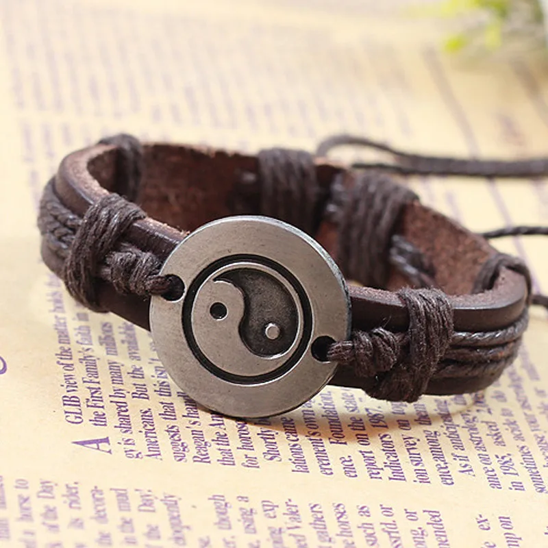 2019 New fashion Tai Chi Ying Yang Tibetan Silver Alloy Pendant Charm Hemp Genuine Leather Bracelet Men Women Wristband Bangle E
2019 New fashion Tai Chi Ying Yang Tibetan Silver Alloy Pendant Charm Hemp Genuine Leather Bracelet Men Women Wristband Bangle E