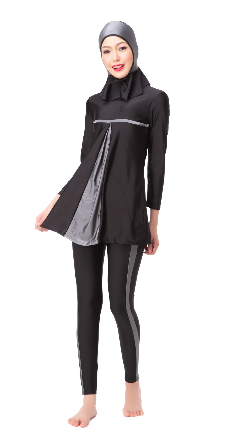 3 Pcs/set Modest Swimwear Women Full Muslim Ladies Plus Size Swimsuits Hijab Stitching Burkini 2019 Swimming Clothes Long Sleeve
3 Pcs/set Modest Swimwear Women Full Muslim Ladies Plus Size Swimsuits Hijab Stitching Burkini 2019 Swimming Clothes Long Sleeve