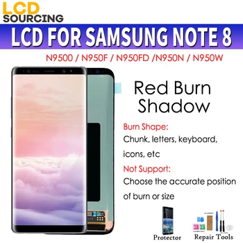 Red Burn-Shadow LCD Display For Samsung Galaxy Note 8 N9500F Disaplay Screen and Touch Digitizer Assembly with Frame Replacement 
Red Burn-Shadow LCD Display For Samsung Galaxy Note 8 N9500F Disaplay Screen and Touch Digitizer Assembly with Frame Replacement