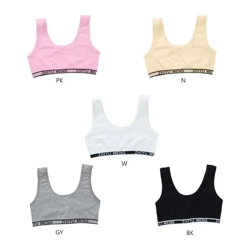 Kids Cotton Sports Training Bra Underwear Solid Color Letters Printed Scoop Neckline Teenage Puberty Girl Wireless Bralette Vest
Kids Cotton Sports Training Bra Underwear Solid Color Letters Printed Scoop Neckline Teenage Puberty Girl Wireless Bralette Vest