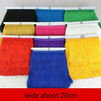 20CM Width Polyester Tassel lace Fringe Trim For DIY Latin Dress Lace 5 yards/Lot
20CM Width Polyester Tassel lace Fringe Trim For DIY Latin Dress Lace 5 yards/Lot