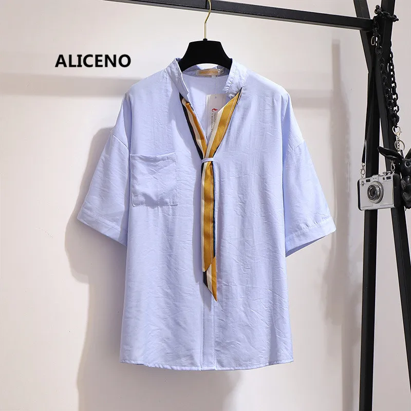 ALICENO New 2019 Summer Plus Size 6XL-2XL 60-150kg People Wear Sexy V-Neck Women Half Sleeve Chiffon Loose Blouse Shirts
ALICENO New 2019 Summer Plus Size 6XL-2XL 60-150kg People Wear Sexy V-Neck Women Half Sleeve Chiffon Loose Blouse Shirts