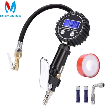Digital Tire Pressure Gauge Tire Inflator Gauge 200 PSI with 5 Black Plastic Valve Caps For Car Truck Motorcycle Dial Meter
Digital Tire Pressure Gauge Tire Inflator Gauge 200 PSI with 5 Black Plastic Valve Caps For Car Truck Motorcycle Dial Meter