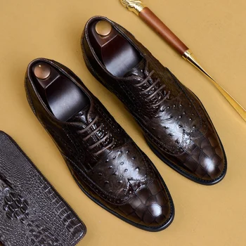 Luxury Design Genuine Leather Formal Wingtip Brogues Shoes Round Toe Derby Handcrafted Men's Business Oxfords For Male AS112
Luxury Design Genuine Leather Formal Wingtip Brogues Shoes Round Toe Derby Handcrafted Men's Business Oxfords For Male AS112