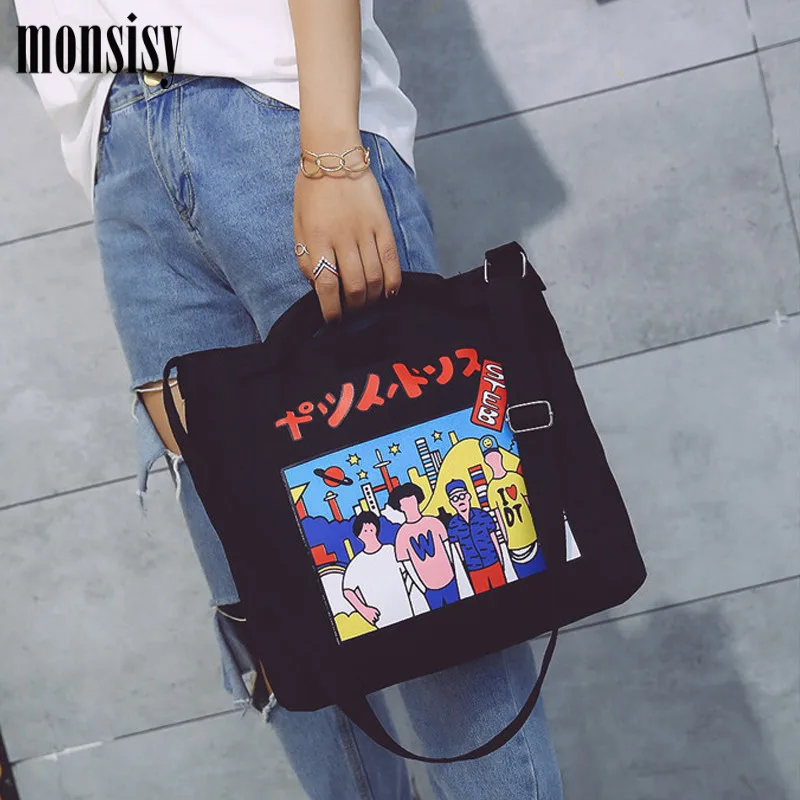 Monsisy 2019 Canvas Book Tote Bag For Women Shopping Bag Student Shoulder Bag LadyHandbag Causal School Travel Messenger Bolso
Monsisy 2019 Canvas Book Tote Bag For Women Shopping Bag Student Shoulder Bag LadyHandbag Causal School Travel Messenger Bolso