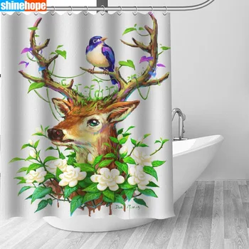 150x180CM Nordic Pictures Polyester Waterproof Art Deer Pattern Shower Curtains High Quality Bath Curtain In The Bathroom
150x180CM Nordic Pictures Polyester Waterproof Art Deer Pattern Shower Curtains High Quality Bath Curtain In The Bathroom