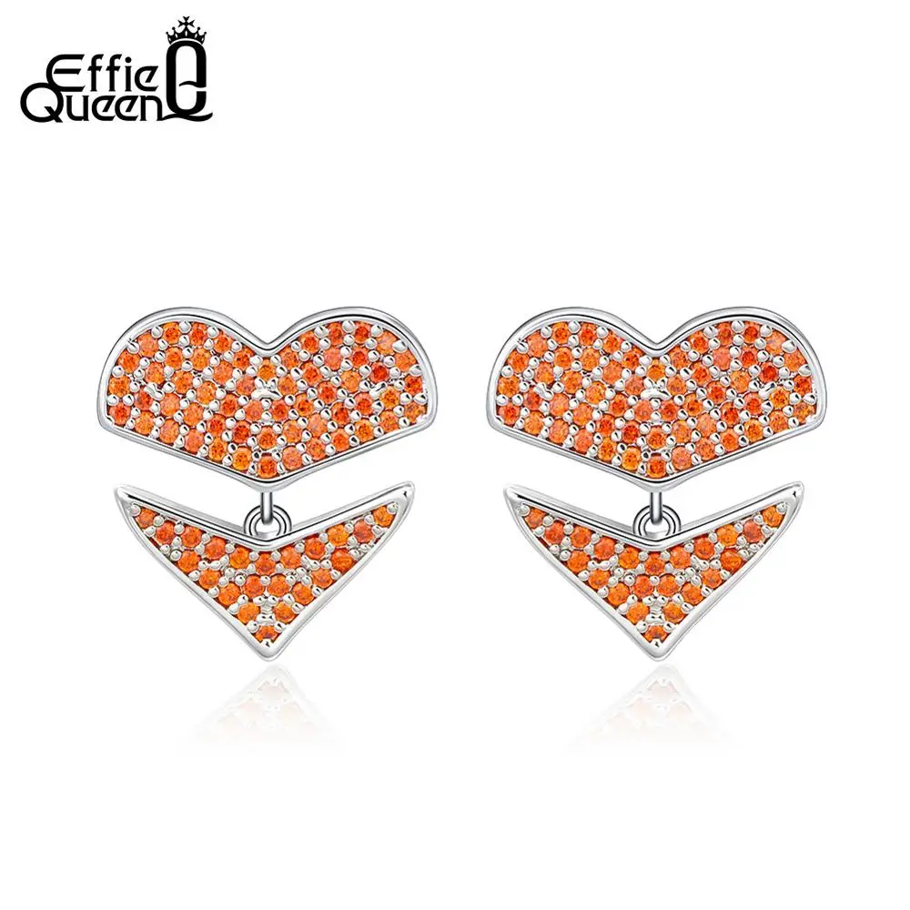 Effie Queen Classic Women Stud Earrings Red AAA Zircon With Dangle Heart Earing Wedding Party Jewelry Pendientes Mujer DE244
Effie Queen Classic Women Stud Earrings Red AAA Zircon With Dangle Heart Earing Wedding Party Jewelry Pendientes Mujer DE244