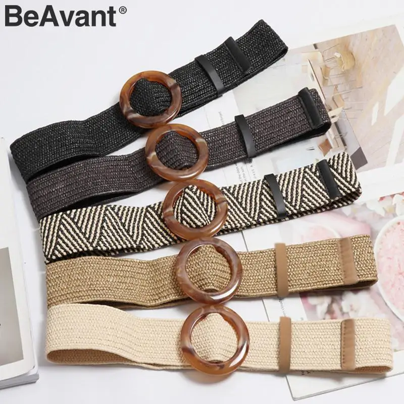 BeAvant Bohemian style wide belt for women Straw buckle sash belt dress decoration belt Casual female braided wide strap belts
BeAvant Bohemian style wide belt for women Straw buckle sash belt dress decoration belt Casual female braided wide strap belts