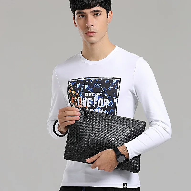 Wholesale New Korean Men's Fashion Hand-woven Trendy Men's and Women's Envelopes Hand-held Bags Hand-grabbed Bags A4 Packets
Wholesale New Korean Men's Fashion Hand-woven Trendy Men's and Women's Envelopes Hand-held Bags Hand-grabbed Bags A4 Packets