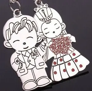 free shipping 60sets/lot zinc alloy bride and groom couple keychain sets personalized cheap wedding favors and gift sovuenirs
free shipping 60sets/lot zinc alloy bride and groom couple keychain sets personalized cheap wedding favors and gift sovuenirs