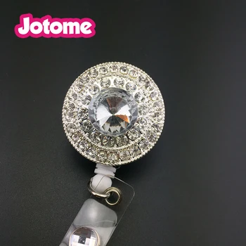 Handmade Bling Rhinestones Retractable Badge Reel, Name Badge Holder with Alligator Swivel
Handmade Bling Rhinestones Retractable Badge Reel, Name Badge Holder with Alligator Swivel