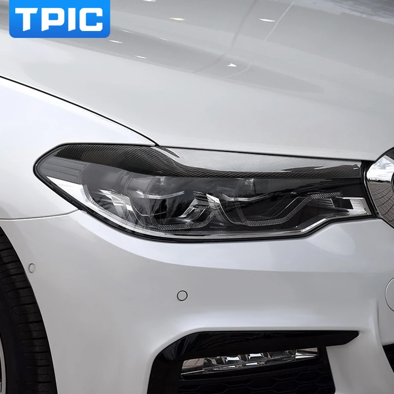 TPIC Carbon Fiber Headlights Eyebrows Eyelids For BMW G30 5 series Accessories Front Headlamp Eyebrows Car Styling Sticker
TPIC Carbon Fiber Headlights Eyebrows Eyelids For BMW G30 5 series Accessories Front Headlamp Eyebrows Car Styling Sticker