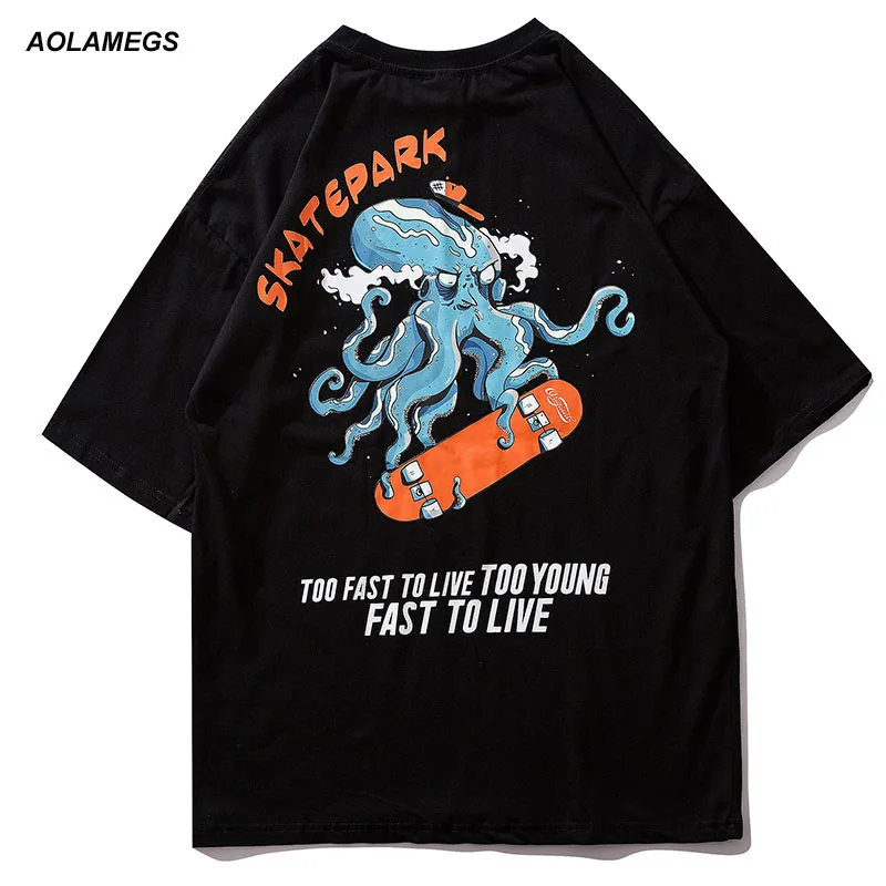 Aolamegs Men's Tee Shirts Cartoon Animal Printed Men T Shirt O-neck Fashion T Shirt Short Sleeve High Street Tees Streetwear
Aolamegs Men's Tee Shirts Cartoon Animal Printed Men T Shirt O-neck Fashion T Shirt Short Sleeve High Street Tees Streetwear