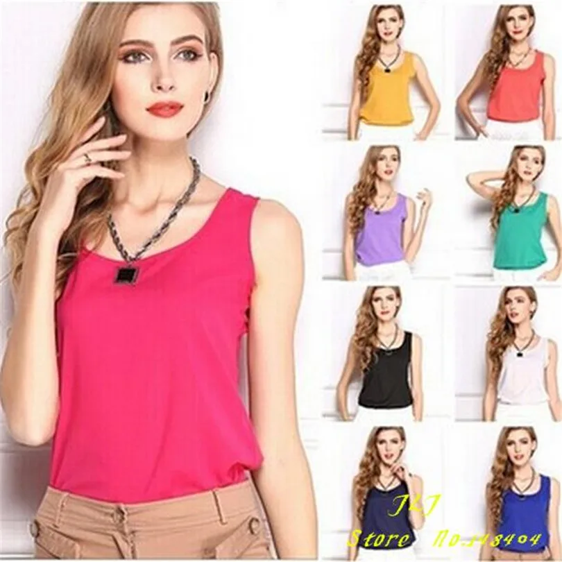 CUHAKCI Solid Candy Color Camis Summer Chiffon Tank Tops New Women Fashion Jobs Vest Shirts Chiffon Loose Top Tees
CUHAKCI Solid Candy Color Camis Summer Chiffon Tank Tops New Women Fashion Jobs Vest Shirts Chiffon Loose Top Tees