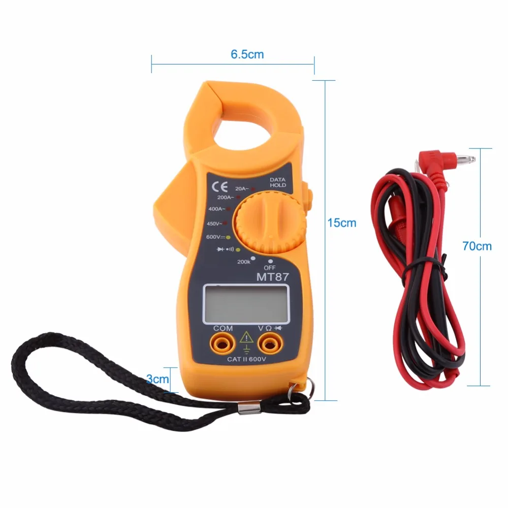 MT87 Professional LCD Digital Clamp Meter Multimeters Voltmeter Ammeter Ohmmeter Portable Multi-function tester Durable
MT87 Professional LCD Digital Clamp Meter Multimeters Voltmeter Ammeter Ohmmeter Portable Multi-function tester Durable
