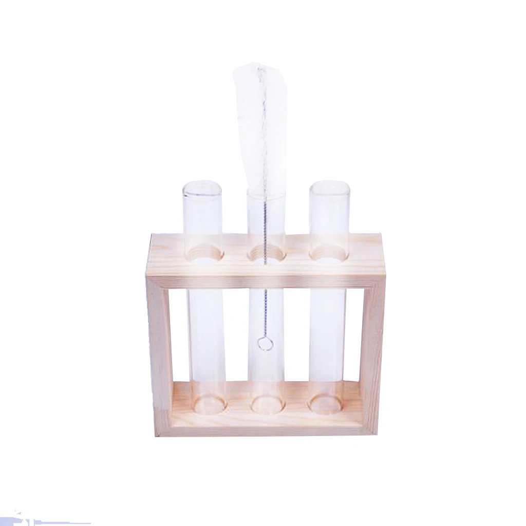 Creative Nordic Test Tube Glass Vase in Wooden Stand Flower Plant Pot Home Decor Gift Hydroponic Vase Elegant Tabletop Vase
Creative Nordic Test Tube Glass Vase in Wooden Stand Flower Plant Pot Home Decor Gift Hydroponic Vase Elegant Tabletop Vase