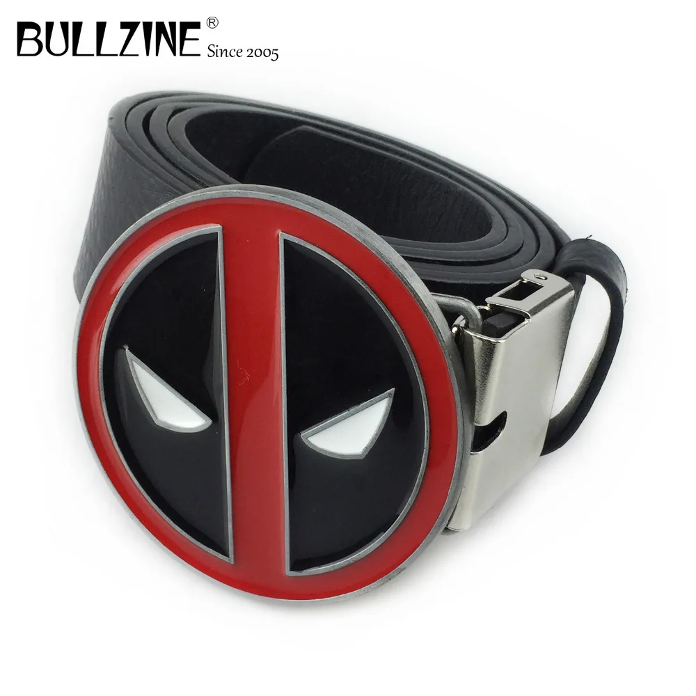 The Bullzine deadpool film belt buckle with pewter finish with PU belt with connecting clasp FP-03304
The Bullzine deadpool film belt buckle with pewter finish with PU belt with connecting clasp FP-03304
