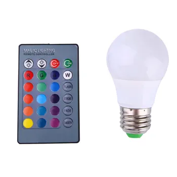 E27 LED RGB Lamp Bulb 85-265V 3W LED Dimmable Bulb Multicolor Novelty Holiday RGB Lights+IR Remote Control Indoor Lighting Lamp
E27 LED RGB Lamp Bulb 85-265V 3W LED Dimmable Bulb Multicolor Novelty Holiday RGB Lights+IR Remote Control Indoor Lighting Lamp