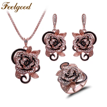 Feelgood Fashion Jewellery Set Crystal And Enamel Gold Color Flower Jewelry Sets For Women Trendy Wedding Birthday Party Gift
Feelgood Fashion Jewellery Set Crystal And Enamel Gold Color Flower Jewelry Sets For Women Trendy Wedding Birthday Party Gift