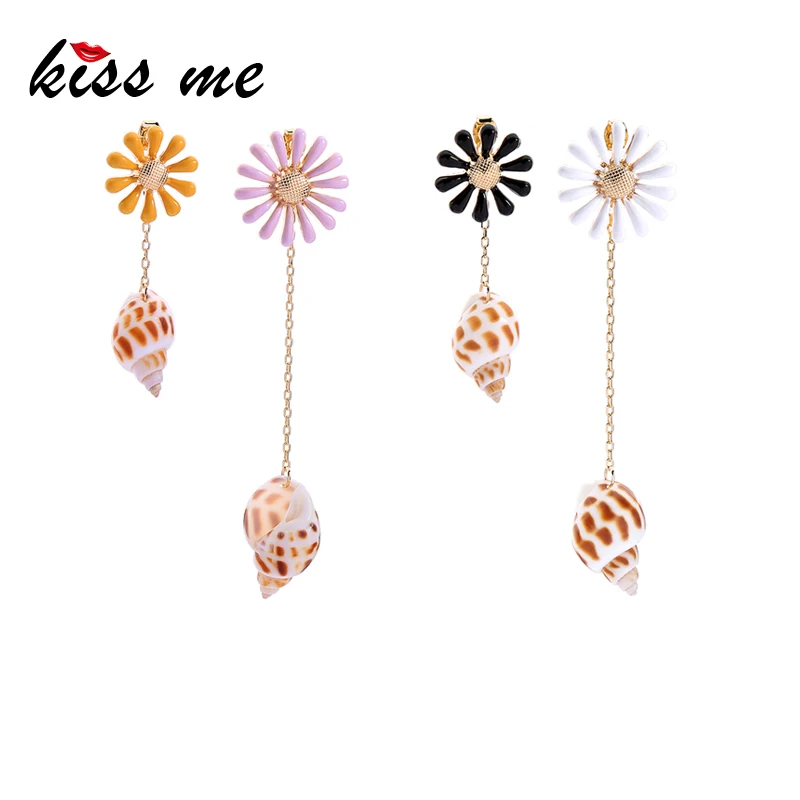 kissme Asymmetric Cute Two-color Enamel Flowers Shell Conch Drop Earrings For Women Gold Color Dangle Earrings Fashion Accessory
kissme Asymmetric Cute Two-color Enamel Flowers Shell Conch Drop Earrings For Women Gold Color Dangle Earrings Fashion Accessory