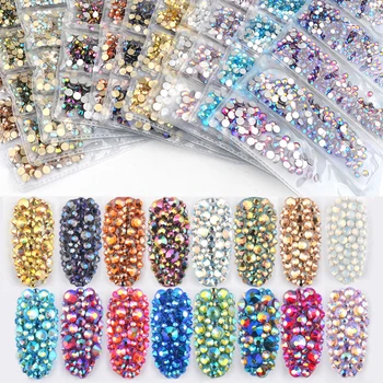 Mixed sizes Crystal Rhinestones for nails art design Stones AB Color 3D Rhinestone Decorations Manicure accessories
Mixed sizes Crystal Rhinestones for nails art design Stones AB Color 3D Rhinestone Decorations Manicure accessories