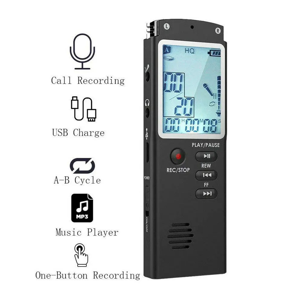 New Voice Recorder Activated Spy Audio Recording Device 32GB English For Music Class Meeting Fashion Portable
New Voice Recorder Activated Spy Audio Recording Device 32GB English For Music Class Meeting Fashion Portable