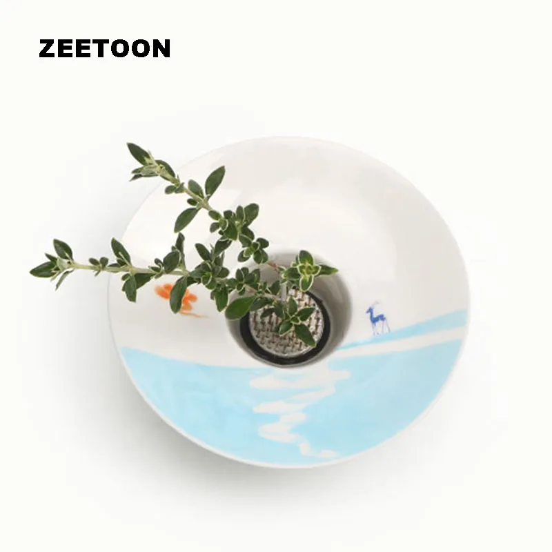 Japanese Style White Jade Porcelain Deer Flower Pot Tabletop Ceramic Vase Jardiniere Ikebana Kenzan Creative Ikebana Home Decor
Japanese Style White Jade Porcelain Deer Flower Pot Tabletop Ceramic Vase Jardiniere Ikebana Kenzan Creative Ikebana Home Decor