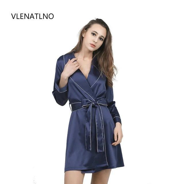 High Grade Satin Chiffon Robe Solid Spring Summer Sexy Women Bathrobe Home Clothes Sleepwear Bath Robes Women's Dressing Gown
High Grade Satin Chiffon Robe Solid Spring Summer Sexy Women Bathrobe Home Clothes Sleepwear Bath Robes Women's Dressing Gown