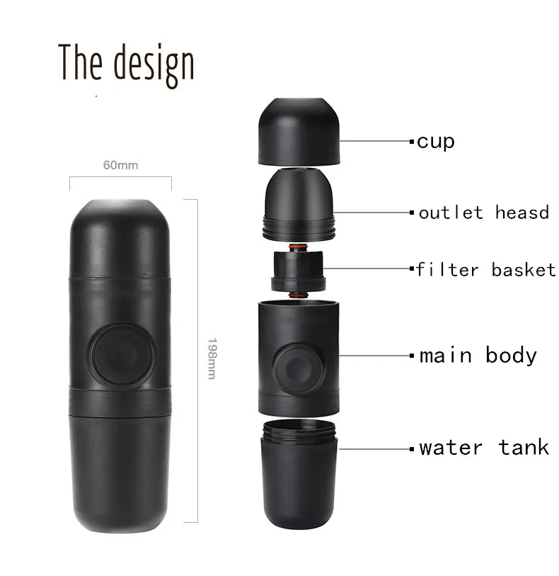Coffee maker Handpress Capsule&Powder Coffee machine Manual Espresso machine Portable Outdoor travel Coffee
Coffee maker Handpress Capsule&Powder Coffee machine Manual Espresso machine Portable Outdoor travel Coffee