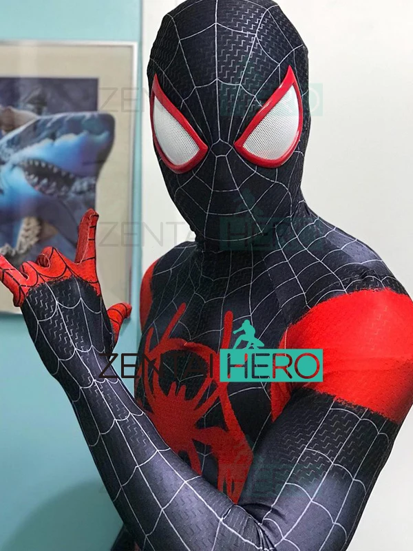 2018 NEW Black Red Spider Miles Morales Costume 3D Printing Miles Animated Version Superhero Costumes Into the Spider-Verse
2018 NEW Black Red Spider Miles Morales Costume 3D Printing Miles Animated Version Superhero Costumes Into the Spider-Verse