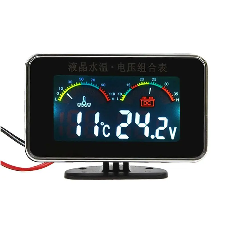 OOTDTY 12V/24V Car LCD Water Temperature Meter Thermometer Voltmeter Gauge 2in1 Temp & Voltage Meter 17mm Sensor
OOTDTY 12V/24V Car LCD Water Temperature Meter Thermometer Voltmeter Gauge 2in1 Temp & Voltage Meter 17mm Sensor