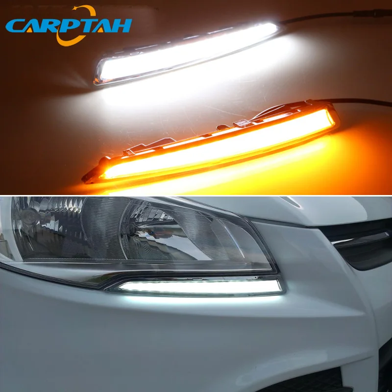 Светодиодный дневной светильник для Ford Escape Kuga 2013 - 2015 Водонепроницаемый 12V желтый индикатор сигнала поворота светильник задний бампер противотуманный фонарь светодиодный дневные ходовые огни
Светодиодный дневной светильник для Ford Escape Kuga 2013 - 2015 Водонепроницаемый 12V желтый индикатор сигнала поворота светильник задний бампер противотуманный фонарь светодиодный дневные ходовые огни