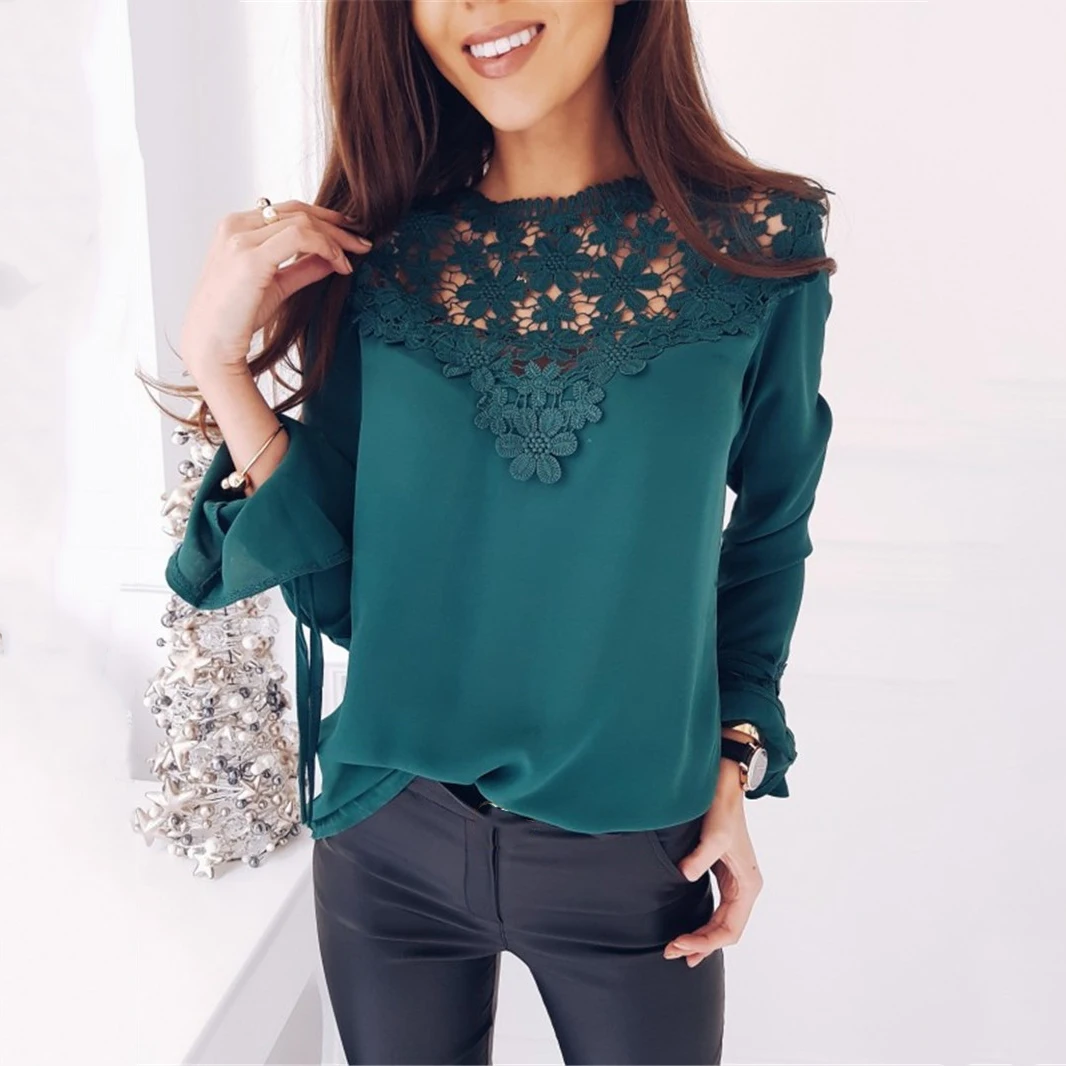 Fashion Womens Boho Beach Long sleeve Lace top Chiffon V Neck Ladies Loose Harajuku Blouse Elegant hollow out blusa feminina
Fashion Womens Boho Beach Long sleeve Lace top Chiffon V Neck Ladies Loose Harajuku Blouse Elegant hollow out blusa feminina