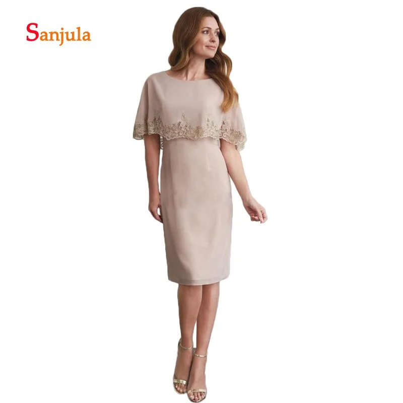 Knee Length Chiffon Mother's Wedding Party Dresses Simple Short Mother of the Bride Dress for Women Appliques Wraps D1056
Knee Length Chiffon Mother's Wedding Party Dresses Simple Short Mother of the Bride Dress for Women Appliques Wraps D1056