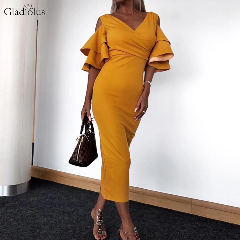 Gladiolus Sexy Women Summer Long Dress V Neck Cascading Ruffle Short Sleeve Bodycon Maxi Dress 2019 Ladies Evening Party Dresses
Gladiolus Sexy Women Summer Long Dress V Neck Cascading Ruffle Short Sleeve Bodycon Maxi Dress 2019 Ladies Evening Party Dresses