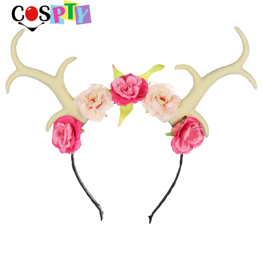 Cospty Party Festival Christmas Reindeer Cosplay Flowers Antler Hairbands Deer Horn Headband for Girl
Cospty Party Festival Christmas Reindeer Cosplay Flowers Antler Hairbands Deer Horn Headband for Girl