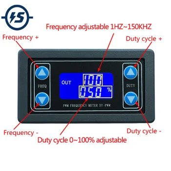 PWM Pulse Frequency Duty Cycle Adjustable Module LCD Display 1 Bit Signal Generator 1-Channel 1Hz-150KHz
PWM Pulse Frequency Duty Cycle Adjustable Module LCD Display 1 Bit Signal Generator 1-Channel 1Hz-150KHz