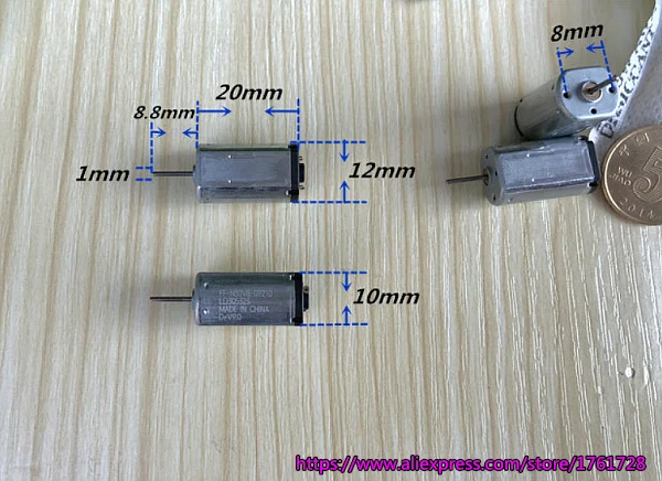 10pcs/lot , Brand new Mabuchi 10*12*20mm 3V N30 micro DC motor for DIY low noise small current metal-brush motor~
10pcs/lot , Brand new Mabuchi 10*12*20mm 3V N30 micro DC motor for DIY low noise small current metal-brush motor~