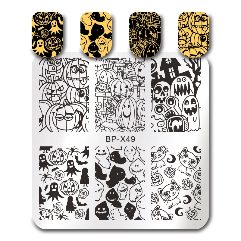 BORN PRETTY Nail Art Decorations Stamp Nail Art Stamp Template Halloween Pumpkin Ghost Cat Image Plate DIY Manicure Stencil
BORN PRETTY Nail Art Decorations Stamp Nail Art Stamp Template Halloween Pumpkin Ghost Cat Image Plate DIY Manicure Stencil