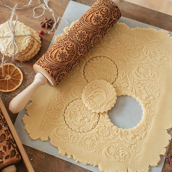 New Dog Christmas Deer Wooden Rolling Pin Embossing Baking Cookies Noodle Biscuit Fondant Cake Dough Patterned Roller Snowflake
New Dog Christmas Deer Wooden Rolling Pin Embossing Baking Cookies Noodle Biscuit Fondant Cake Dough Patterned Roller Snowflake
