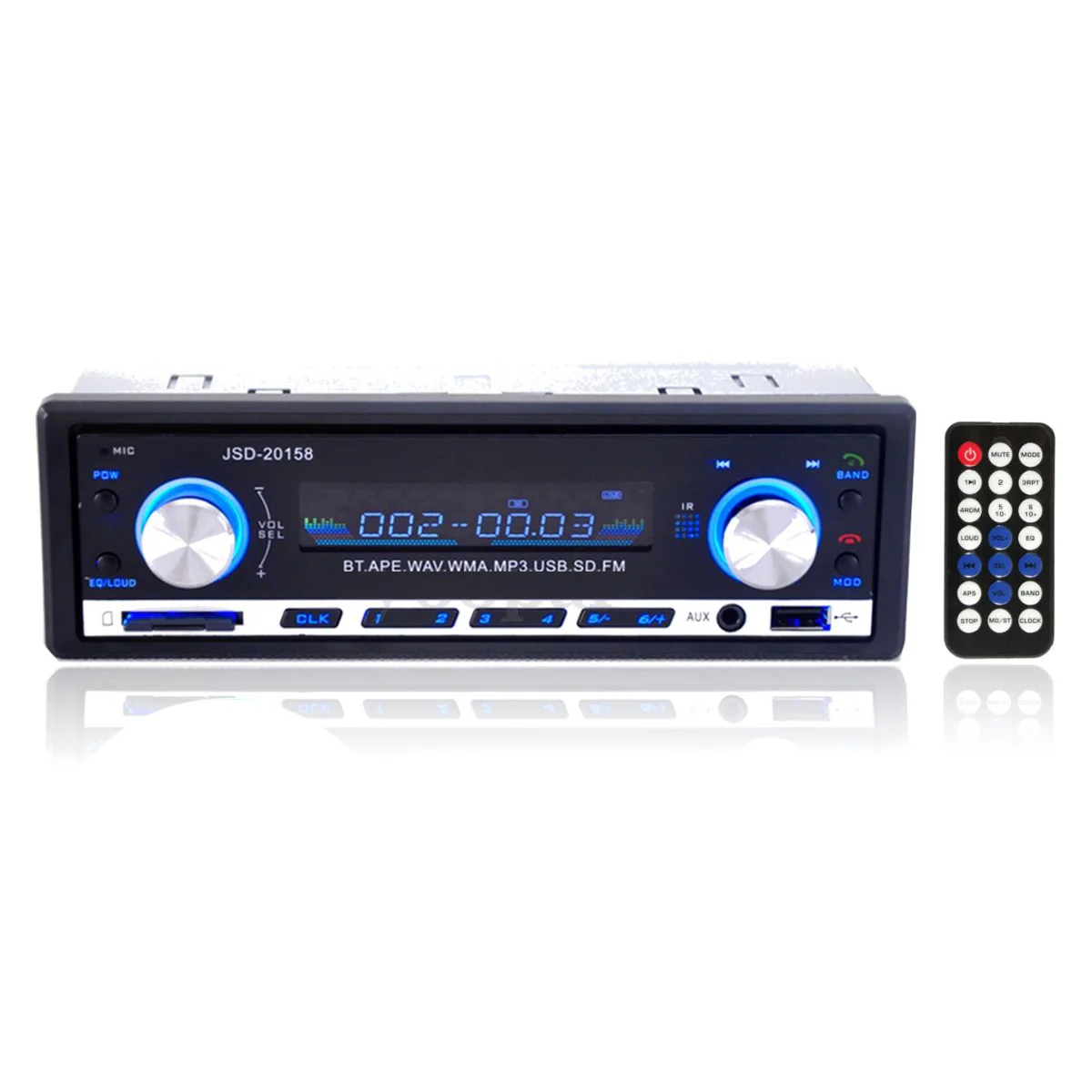 JSD Car Radio Bluetooth Stereo In-dash Head Unit Player MP3/SD/USB/AUX-IN/FM/iPhone
JSD Car Radio Bluetooth Stereo In-dash Head Unit Player MP3/SD/USB/AUX-IN/FM/iPhone