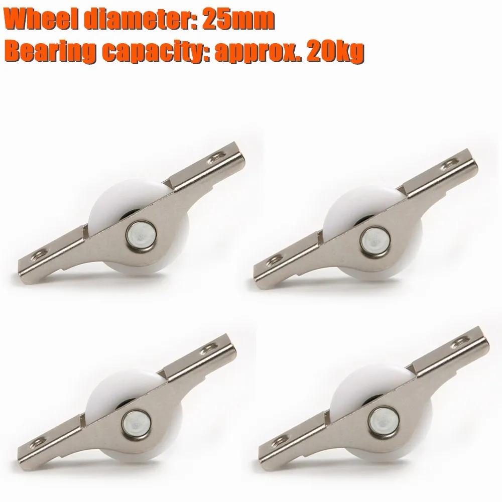 4pcs/set Diameter 25mm Sliding Door Bearing Hardware Roller Bear 20KG Nylon Caster Wheel Pulleys for Wardrobe Cabinet
4pcs/set Diameter 25mm Sliding Door Bearing Hardware Roller Bear 20KG Nylon Caster Wheel Pulleys for Wardrobe Cabinet
