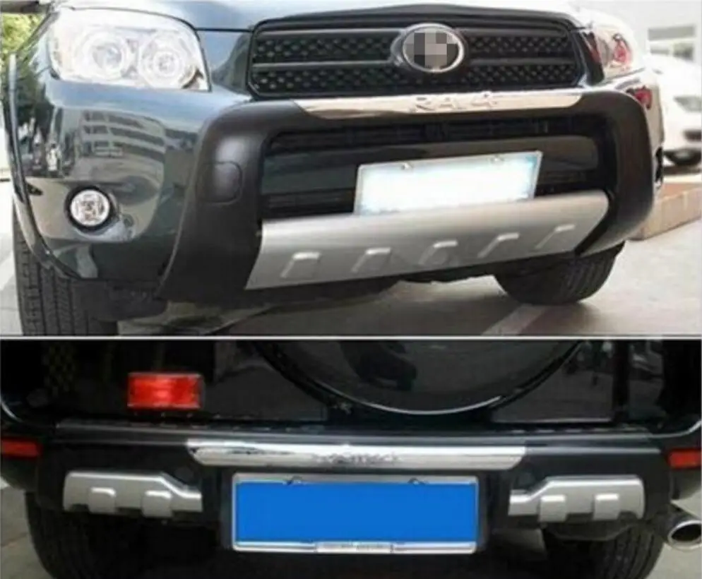 2009, 2010, 2011 for Toyota RAV4 Chrome Front + Rear high quality aluminum alloy plastic bumper before and after decoration
2009, 2010, 2011 for Toyota RAV4 Chrome Front + Rear high quality aluminum alloy plastic bumper before and after decoration