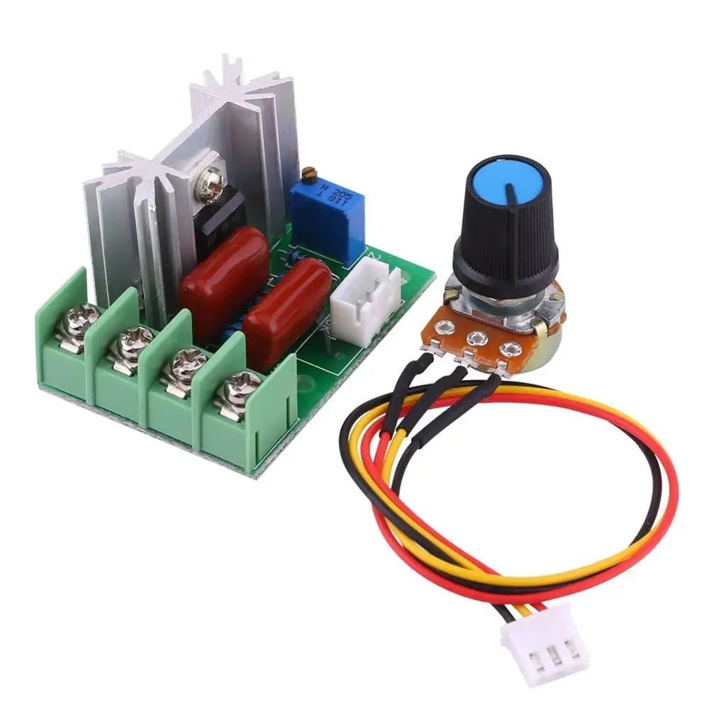 AC 220V 2000W High Power SCR Voltage Regulator Dimming Dimmers Motor Speed Controller Governor Module W/ Potentiometer
AC 220V 2000W High Power SCR Voltage Regulator Dimming Dimmers Motor Speed Controller Governor Module W/ Potentiometer