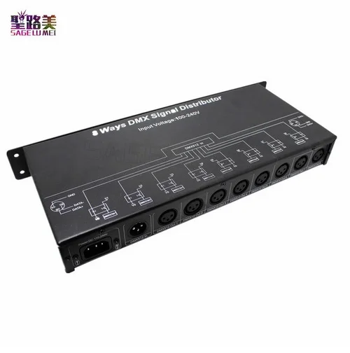 AC110V-220V 8 Channel DMX controller DMX128 DMX amplifier/Splitter/DMX signal repeater/8 output ports DMX signal distributor
AC110V-220V 8 Channel DMX controller DMX128 DMX amplifier/Splitter/DMX signal repeater/8 output ports DMX signal distributor